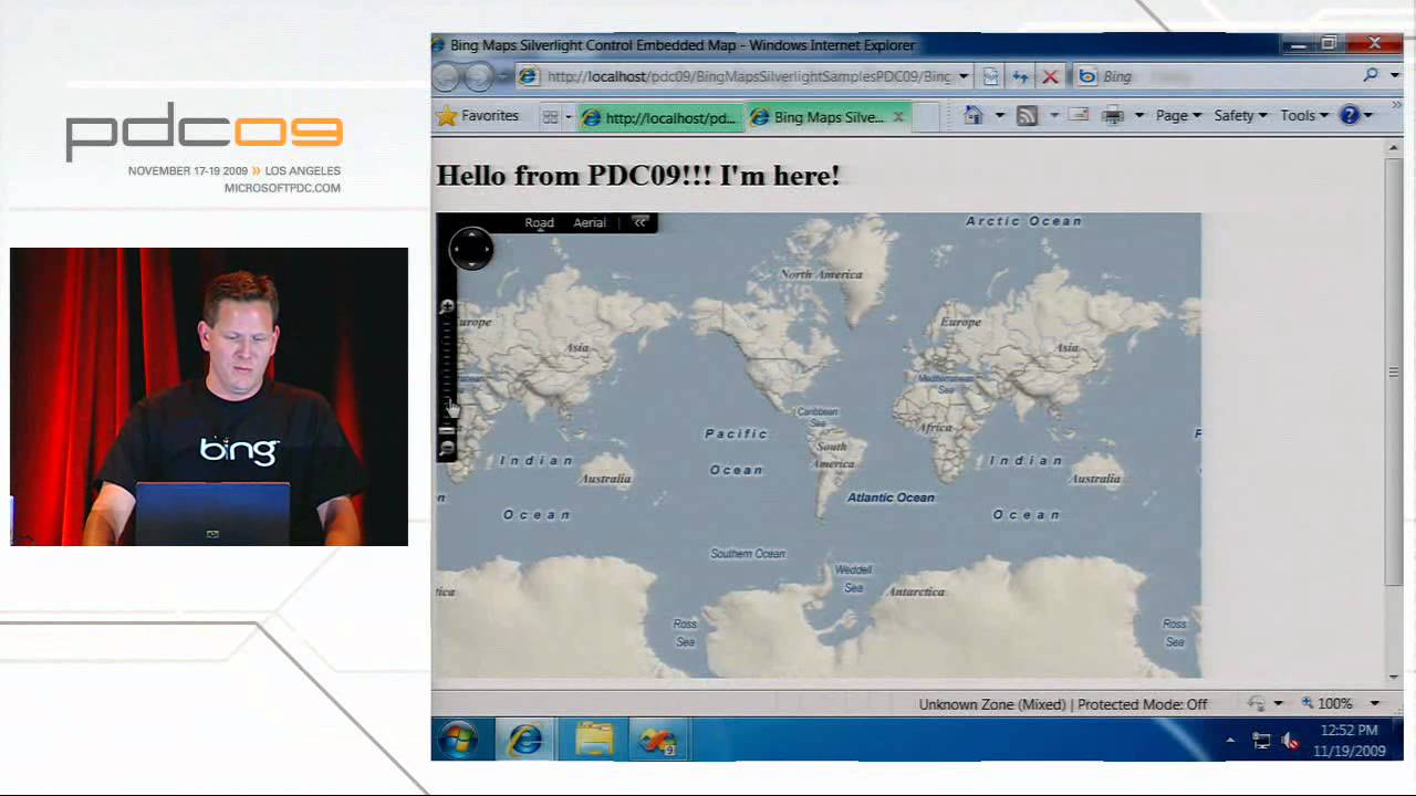 Bing Maps Silverlight Presentation at PDC09 (2009)